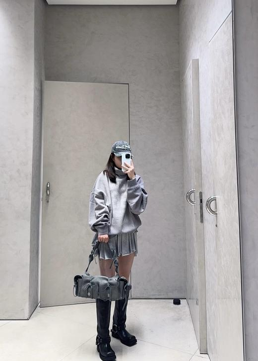 Acne 25Fw早秋新款 学院风徽标印花休闲落肩高领卫衣（ZY*MM） 商品图6