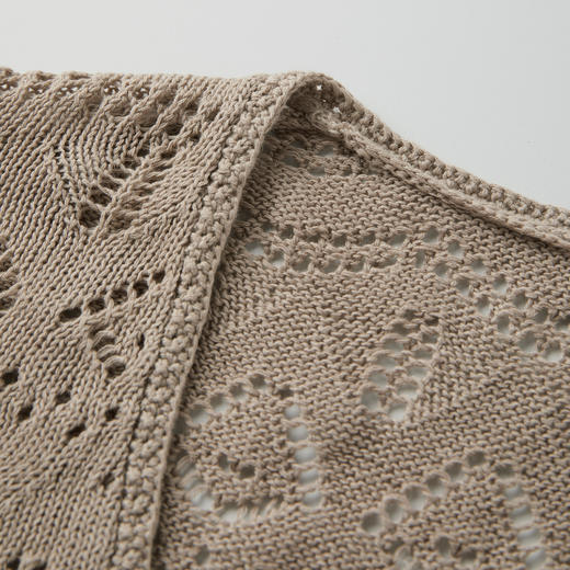 ROMI STUDIO“随性松弛”天然亚麻法式镂空编织系带开衫 RWCRSZ4589 商品图2