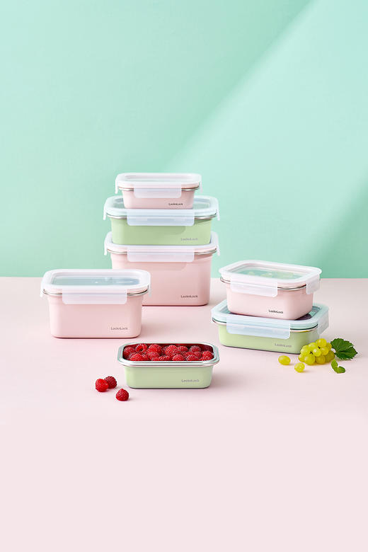 乐扣乐扣保鲜盒316不锈钢食品冰箱收纳LST511 商品图10