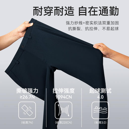 秋冬梭织棉弹松紧腰显瘦商务直筒长裤-SP06-02 商品图2