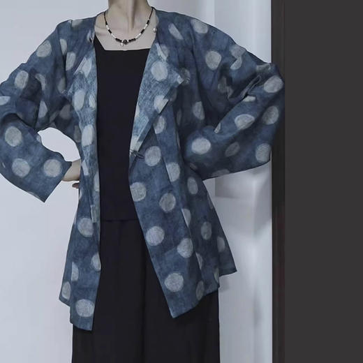 裁缝学苑AH46苎麻唐圆领衫纸样女装长袖小衫上衣服装打版图纸 商品图1