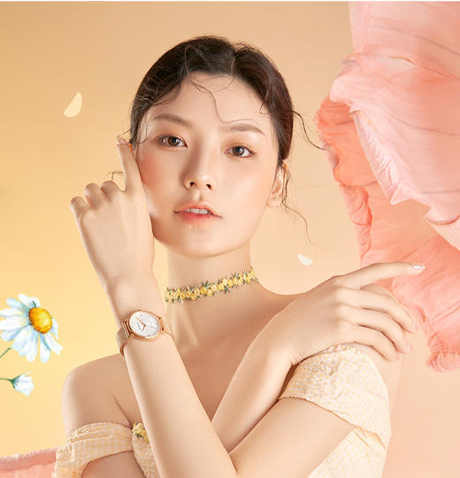 6938518318468 罗西尼ROSSINI小雏菊女士石英手表517776 【没电】 商品图1