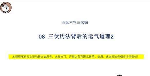 08 三伏历法背后的运气道理2 商品图0