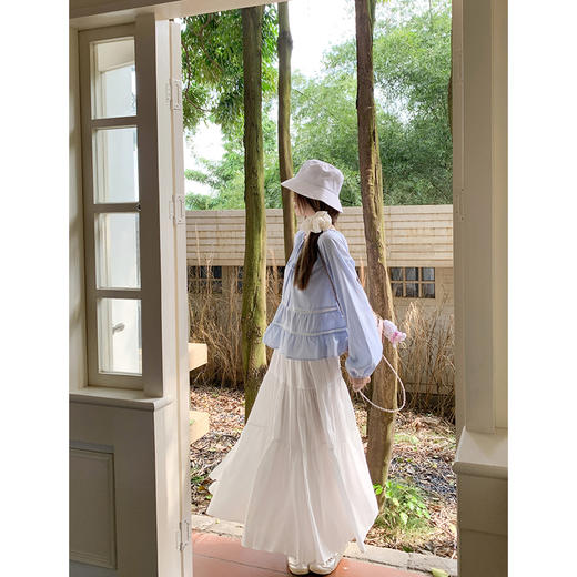 【129元任选2件】现货！荷叶边系带灯笼袖衬衫 商品图3