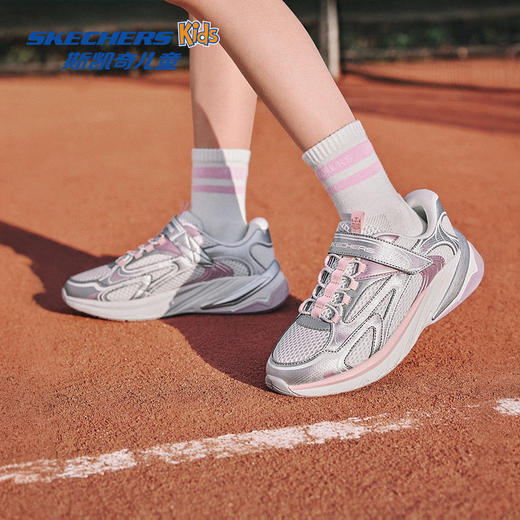 Skechers斯凯奇儿童霓影鞋女童轻盈透气低帮舒适复古休闲运动鞋303696L
 商品图0