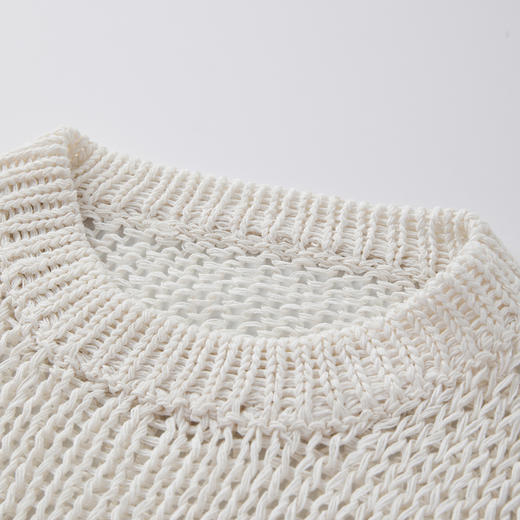 ROMI STUDIO 天然环保马尼拉麻纸纱镂空圆领套头针织衫RWCSST2870 商品图2