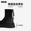 MIO米奥弹力靴圆头厚底中筒袜靴瘦瘦靴时尚百搭女靴M255625096 商品缩略图4