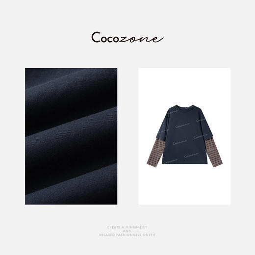 COCO ZONE 刘一一【100棉】圆领实用主义精致细节感T恤CD1A1176 商品图2