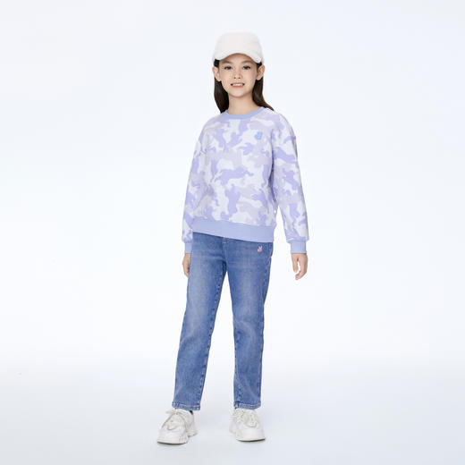 女童全腰梭织牛仔裤冬季新款安奈儿童装EG546574 商品图3