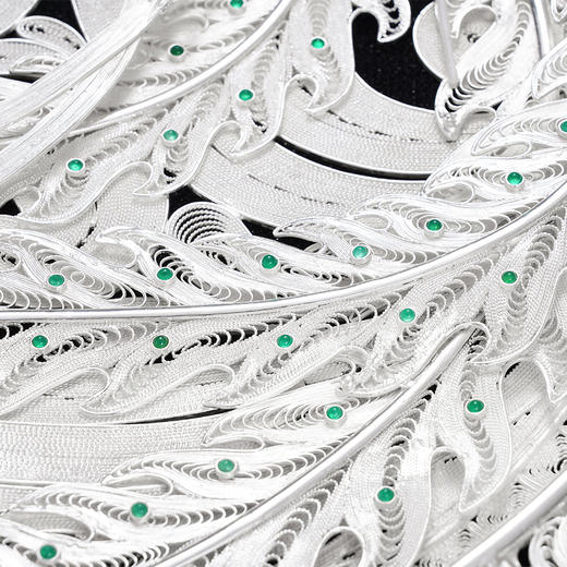 子佩集S999银手工银花丝【凤舞云霄花丝盘】大师工坊原创设计【FWYX】2506 商品图8