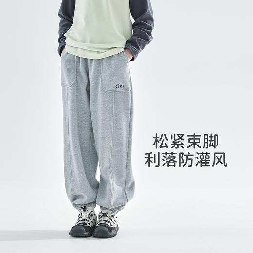 cicochild 25年秋季新款中大女童复古休闲卫裤内里磨绒保暖束脚裤 商品图2