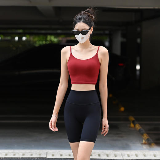 新裸感|云感系列 瑜伽背心带胸垫女运动速干美背内衣吊带文胸bra 商品图1