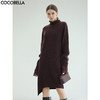 COCOBELLA设计感软糯粗针螺纹毛衣裙女秋冬针织连衣裙MZ3131 商品缩略图0