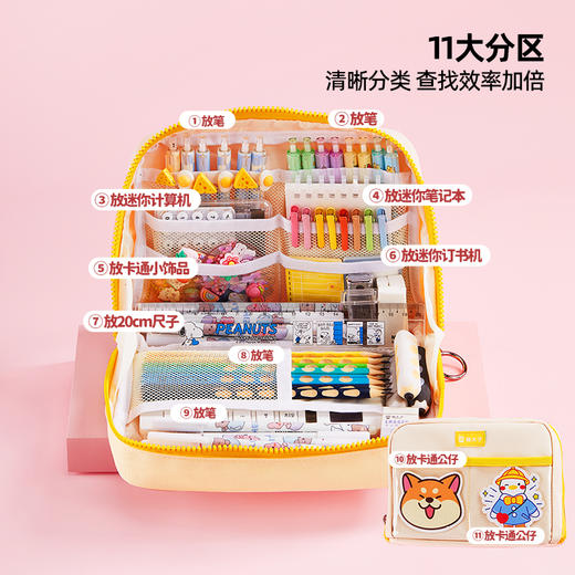 猫太子立式大容量笔袋2025新款文具盒初中生铅笔盒高颜值ins风卡通女孩男孩文具袋简约小学生透明二次元谷子 商品图3