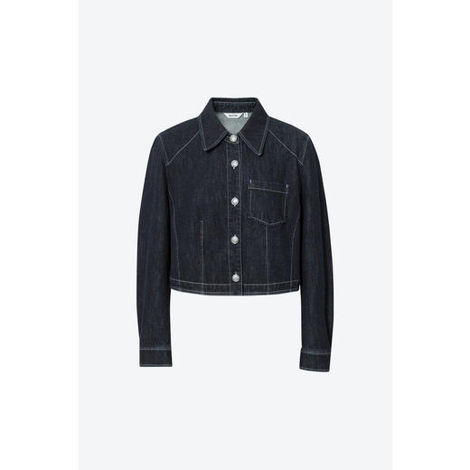 【商场同款】诗凡黎翻领牛仔外套2025春新款上衣外搭女3G3110451 商品图0