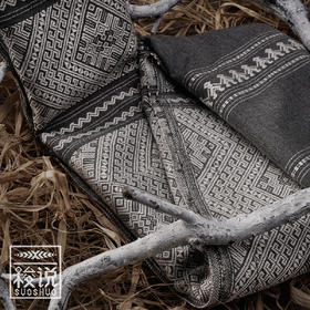 【梭说】 素.素心 纯手工限量设计围巾侗族传统织锦工艺 纯棉