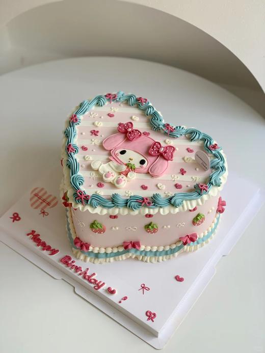 美乐蒂爱心形复古手绘蛋糕-低糖处理无添加 商品图1