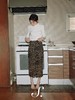 shyshystill/shy202411018/轻薄飘逸自由感豹纹纱质直筒半裙 商品缩略图1