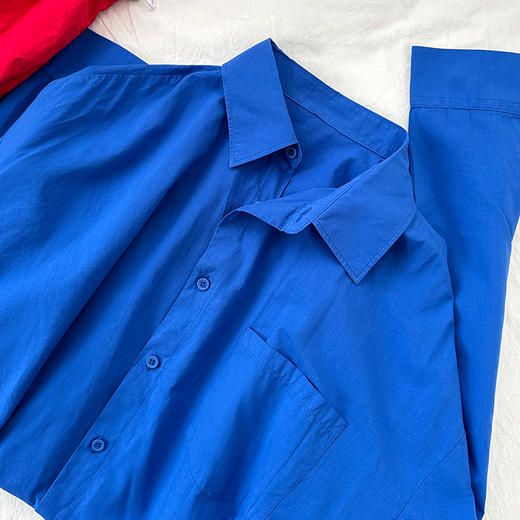 【格子+纯色衬衫可选】复古长袖衬衫   慵懒风 宽松减龄 商品图13