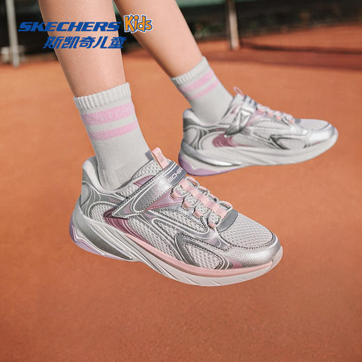 Skechers斯凯奇儿童霓影鞋女童轻盈透气低帮舒适复古休闲运动鞋303696L
 商品图2