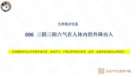 006  三阴三阳六气在人体内的升降出入