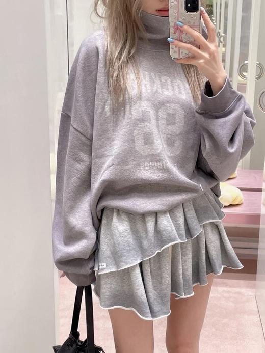 Acne 25Fw早秋新款 学院风徽标印花休闲落肩高领卫衣（ZY*MM） 商品图4