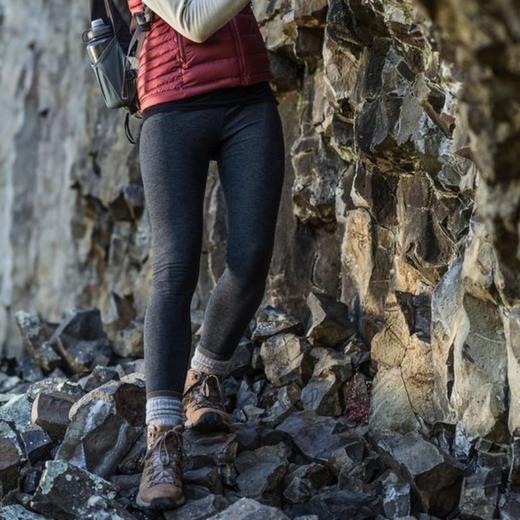 灰壳户外美丽奴羊毛秋冬保暖口袋款秋裤女美丽诺羊毛健身打底长裤 商品图1