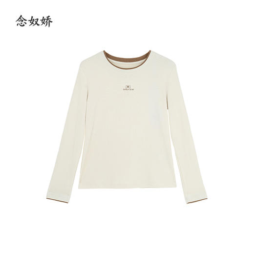 【商场同款】CNA5897 “高弹提花长袖针织衫” 舒适细腻好搭配 假两件领口设计轻巧细腻 商品图11