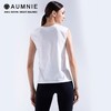 AUMNIE澳弥尼条形LOGO高低背心瑜伽运动健身显瘦高强度上衣 商品缩略图3