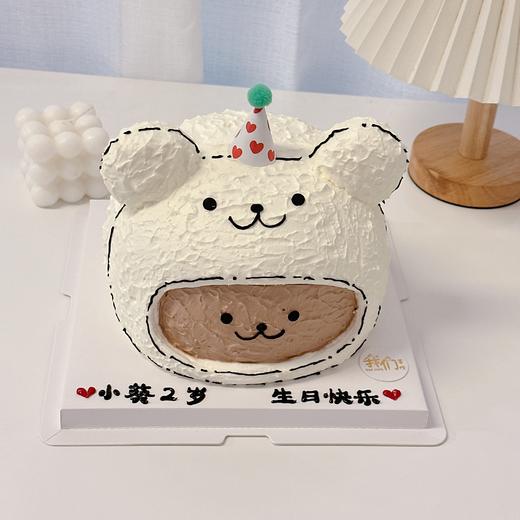 微加高线条小狗熊卡通小动物蛋糕-低糖处理无添加 商品图2