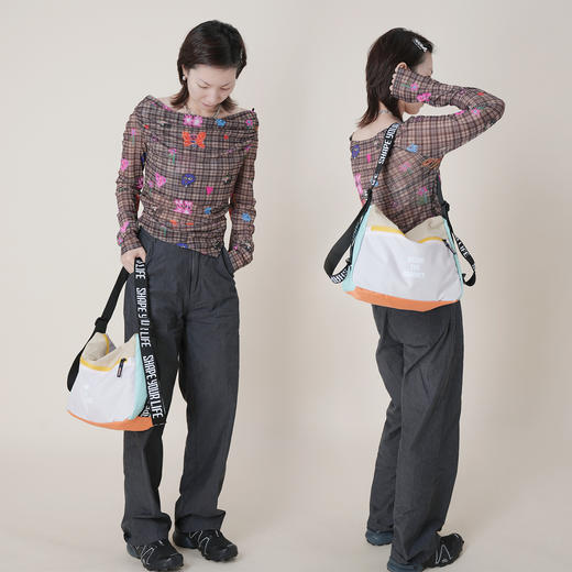 趁早即刻出发休闲斜挎邮差包大容量通勤撞色百搭骑行户外单肩包 商品图2