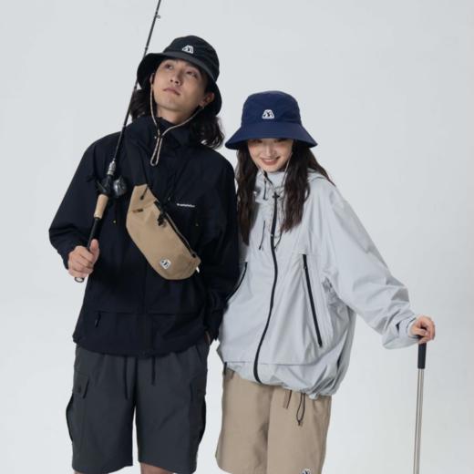 灰壳春秋季男女同款冲锋衣轻量化压胶冲锋衣户外轻薄透气连帽单冲 商品图0