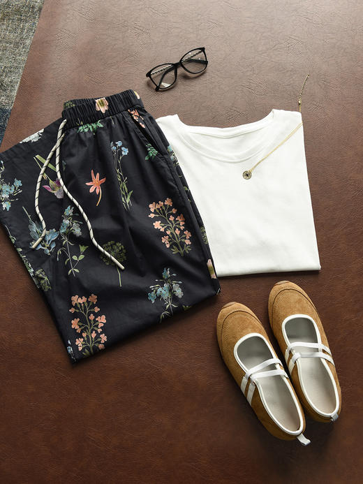 独特还花奶奶裤显瘦九分裤梨形身材救星来了 商品图6