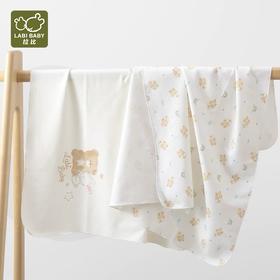 8楼拉比婴幼儿天使裹巾全棉双面布浴巾（80×80）2条装吊牌价：238