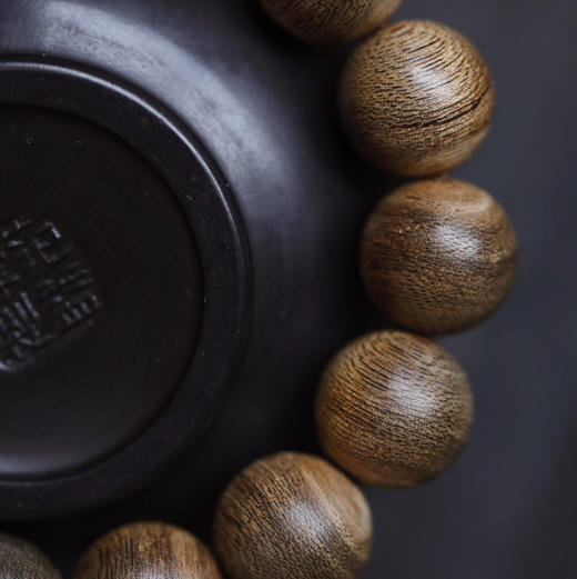 【青山特惠】14mm*15颗 野生老料文莱沉香手串 重20.8g c9007 商品图4