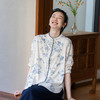 牧衣游原创 印花纯棉短外套柔软舒适素雅文艺百搭开衫 青花故梦 商品缩略图0