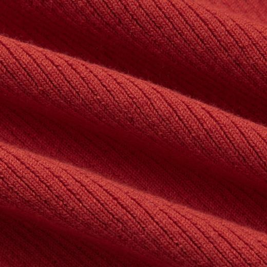 ROMI STUDIO“法式复古”蚕丝亚麻撞色坑条圆领针织开衫RWCSST2130 商品图3