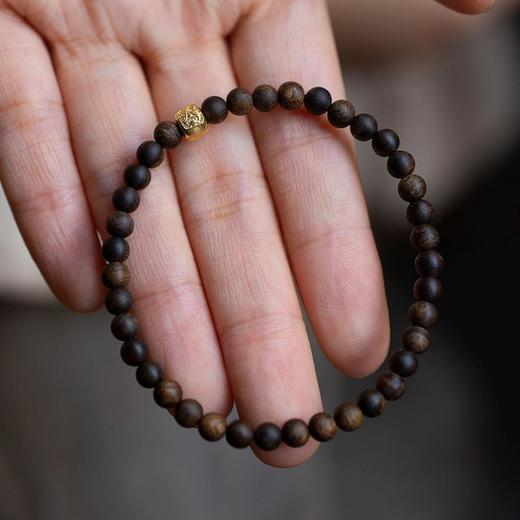 「仅9.9到手！新中式手串」新中式天然奇楠沉香手串文玩男女款文莱沉香扎基拉姆好运手串时尚饰品 商品图3