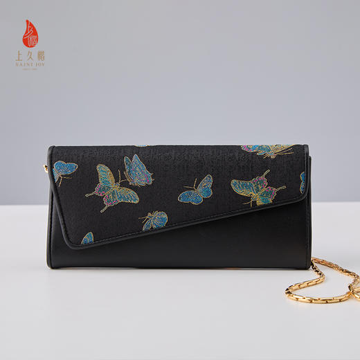 SAINTJOY/上久楷 新中式宋锦女士 手包 晴春蝶戏图  BWS25B0201 商品图0