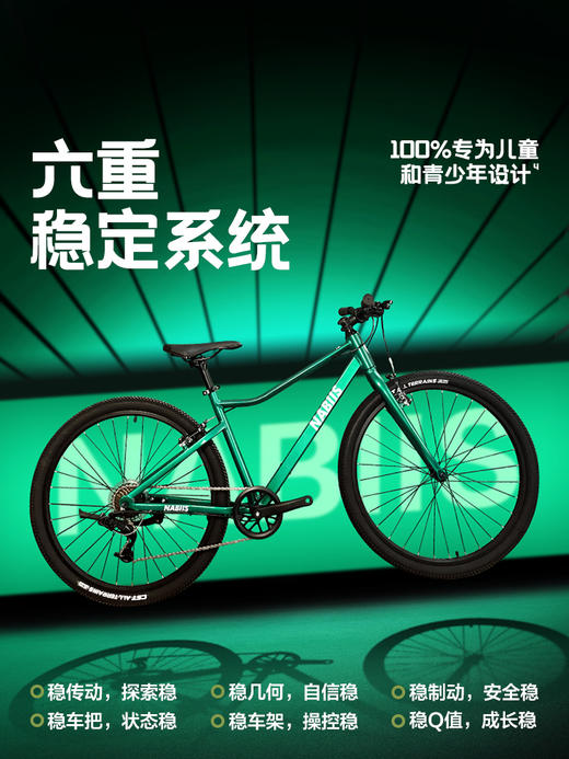 Nabiis那贝斯风巡系列儿童自行车，单速款/变速款，双V刹制动 商品图4