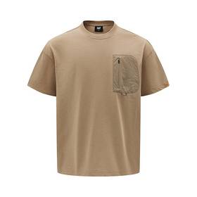 【云粉节】【95折】6楼卡特CAT秋款短袖T恤浅卡其色CO3TSW33521C12，吊牌价398  现价378