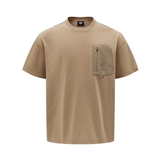 【云粉节】【95折】6楼卡特CAT秋款短袖T恤浅卡其色CO3TSW33521C12，吊牌价398  现价378 商品图0