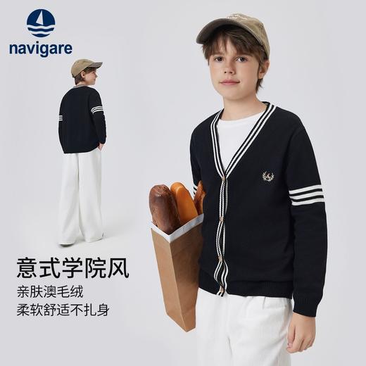 【纳维凯尔】【120-165】Navigare意大利小帆船男童春秋针织衫 商品图8