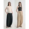 MAISON CECILE 两色/复古慵懒春秋百搭松紧腰精纺羊毛气球裤 商品缩略图0