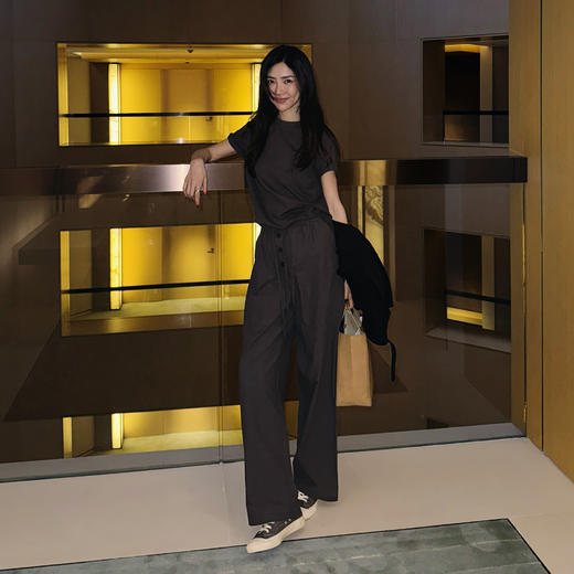 ROMI STUDIO“基础随性“100%舒适棉肌理宽松圆领短袖T恤RWCAS64975 商品图2