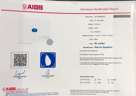 5.02ct刻面蓝宝石戒指 商品图2