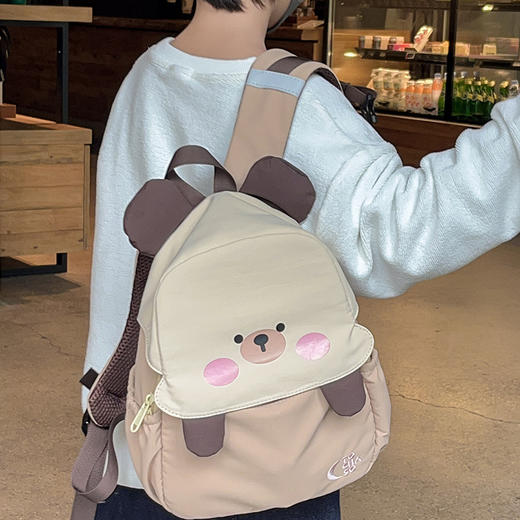 【YW】无忧购【开学好物】儿童书包可爱撞色小熊幼儿园宝宝双肩包JM5808（截单后3-5天发货) 商品图2