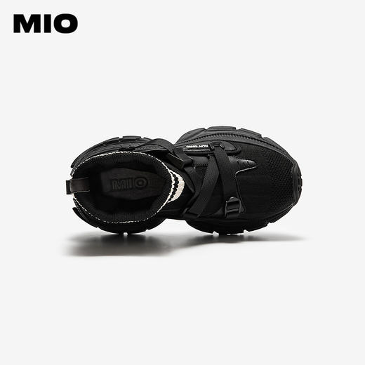 MIO米奥袜靴圆头高跟厚底增高弹力靴瘦瘦靴百搭女靴M255663563 商品图3