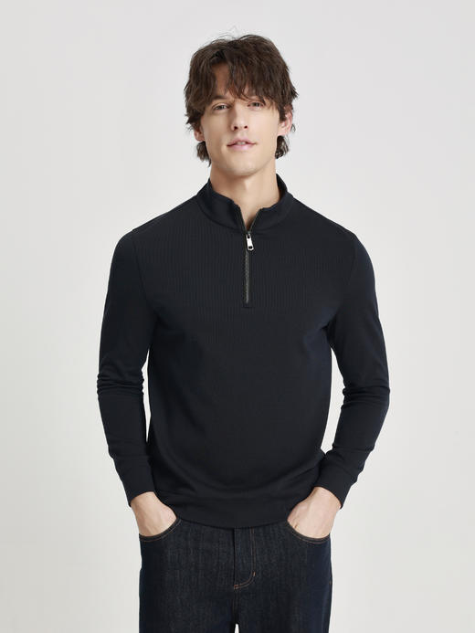 callisto星空蓝立领半拉链卫衣 商品图2