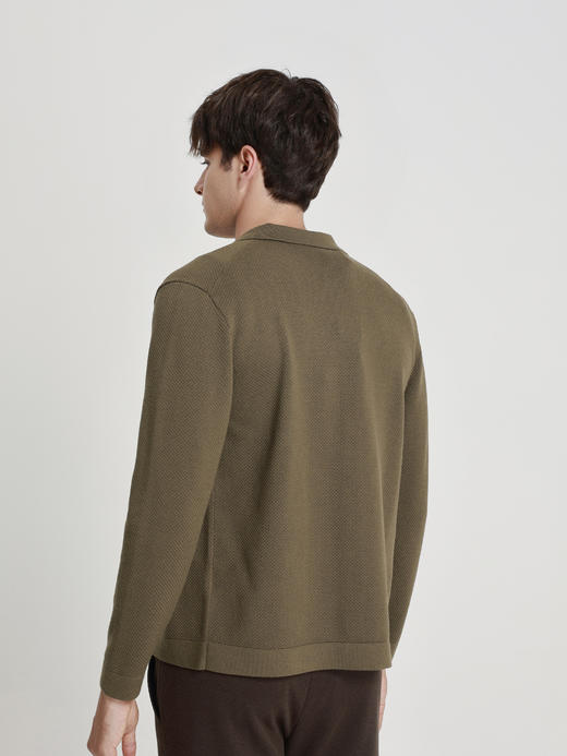 callisto雪茄棕巴素兰羊毛轻量感针织开衫 商品图3